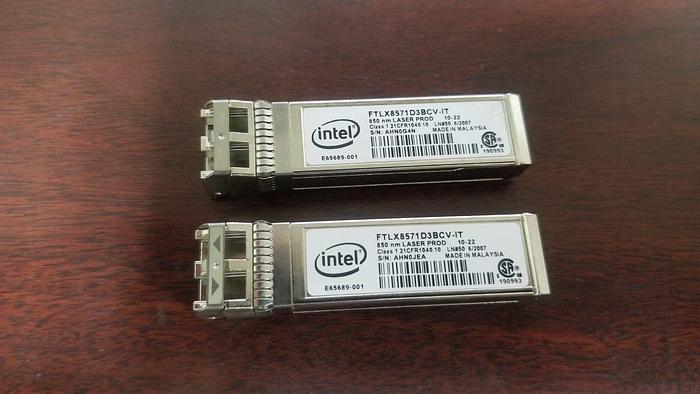 Used Intel FTLX8571D3BCV-IT SFP Module Lot of 2