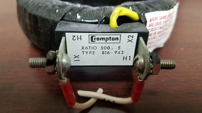 Used CROMPTON 816-943 Current Transformer 500/5