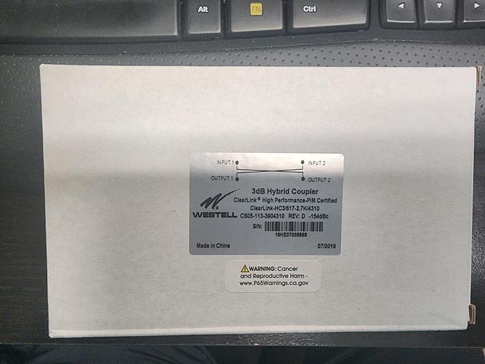 WESTELL HC3/617-2.7K/4310 Clearlink High Performance 3dB PIM Hybrid Coupler NEW!