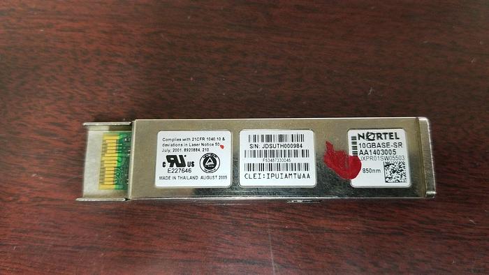 Used Nortel CLEI IPUIAMTWAA 10G SFP Module