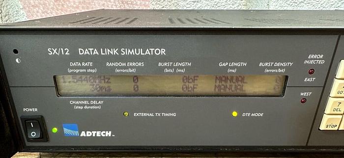 Used Adtech SX/12 Data Link Simulator PASSES SELF TEST! V.35 Interface Module