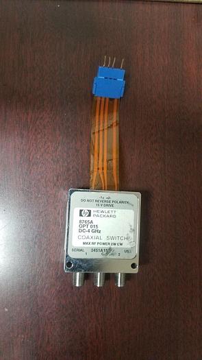 Used HP 8765A Coaxial Switch DC-4GHz Option 015