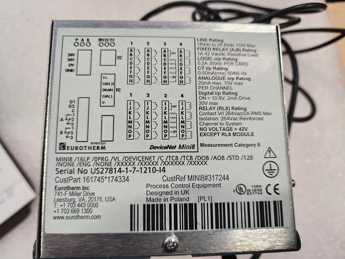 Used INVENSYS EUROTHERM DeviceNet Mini8 Controller