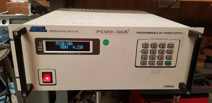 Used AMREL PD20-30A Programmable DC Power Supply Tested Good!
