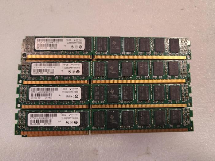 Used VIRTIUM VL33D2K67F2-K0SD 16GB Server RAM Lot of 16 Pieces