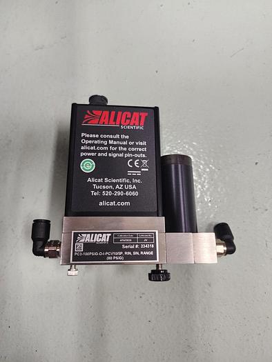 Used ALICAT PC3-100PSIG-D-I-PCV10/5P,RIN,5IN,80PSIG Flow Controller