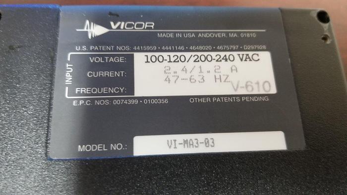 Used VICOR VI-MA3-03 FlatPAC Power Supply Good!