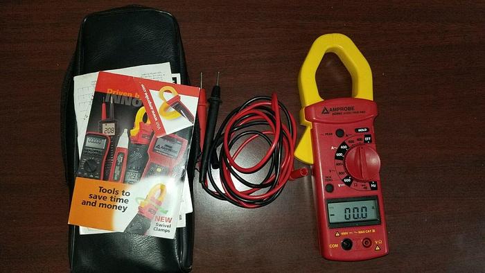 Used AMPROBE AC68C True RMS AC/DC Clamp Multimeter with Leads Unit #21