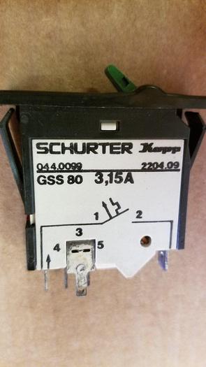 Schurter GSS80 3.15 Amp Circuit Breaker NEW!