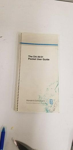 Used Wandel & Goltermann DA-30/31 Pocket User's Guide #3