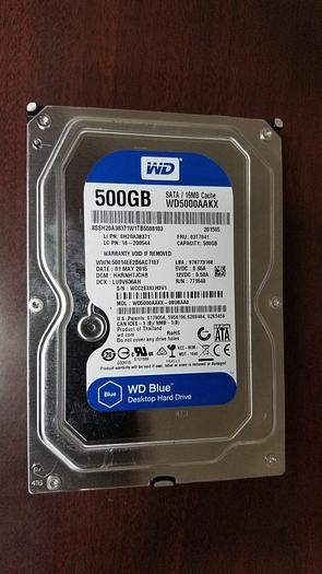 Used Western Digital WD5000AAKX-08U6AA0 500GB 3.5" SATA Drive