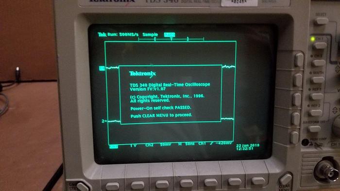 Used Tektronix TDS340 Digital Real Time Oscilloscope Passes Selt Test!!