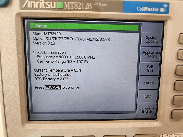Used Anritsu MT8212B SiteMaster Many Options Unit #6
