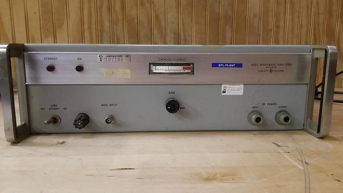 Used HP 493A Microwave Amplifier 4.0-8.0GHz