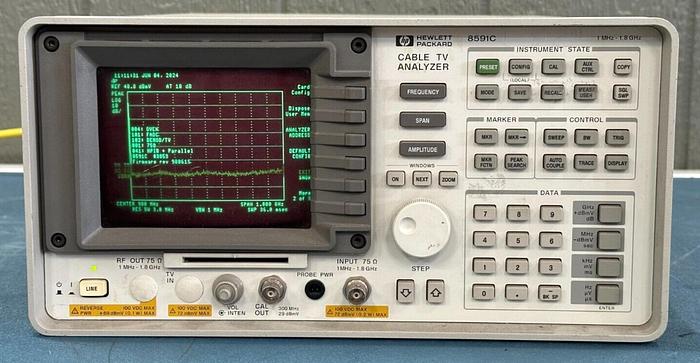 Used HP 8591C Spectrum/Cable TV Analyzer Precision Frequency Reference +++