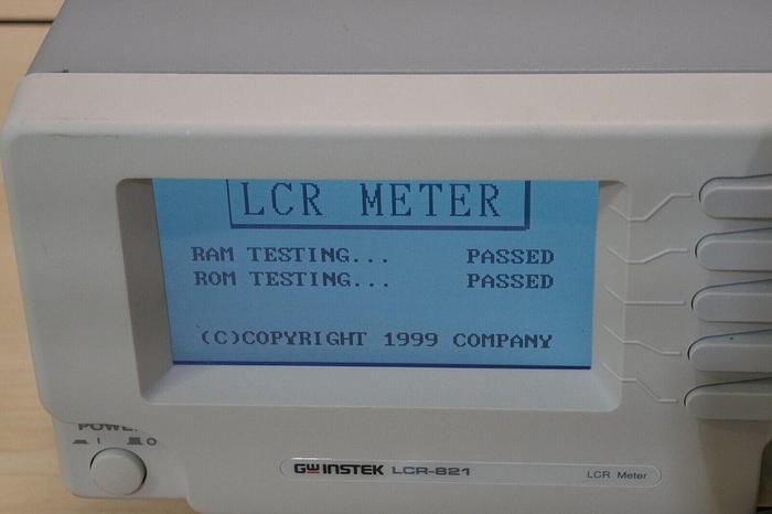 Used GW Instek LCR-821 LCR Meter w/ TEST LEADS&OPT 02 12Hz~200kHz
