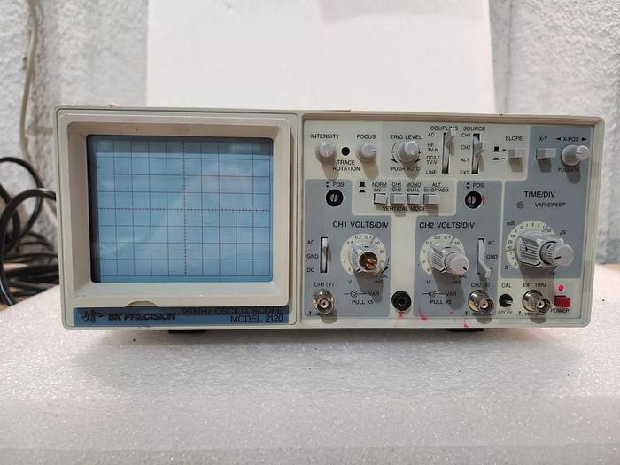 Used BK Precision BK2120 2-Channel 20MHz Oscilloscope For Parts or Repair! Unit #2