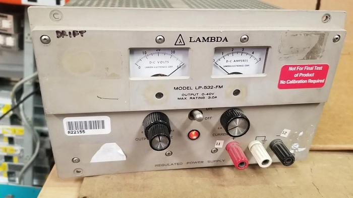 Used Lambda LP-532-FM 0-40V/0-3A Regulated Power Supply Good!