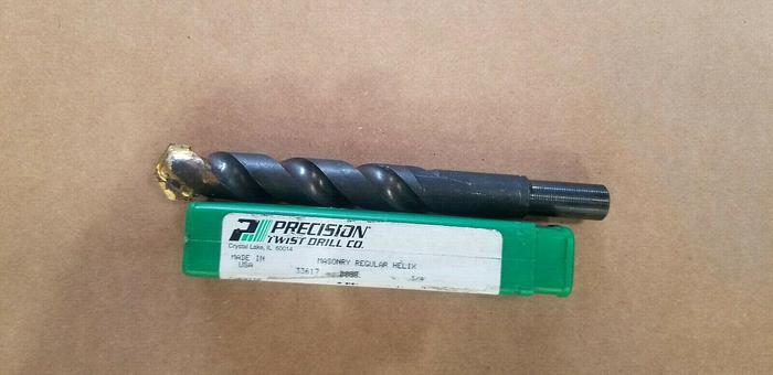 Precision Twist Drill 3/4" Masonry Carbide Tipped Drill Bit NEW!
