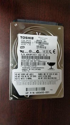 Used HP 480600-001 250GB 2.5" SATA Drive