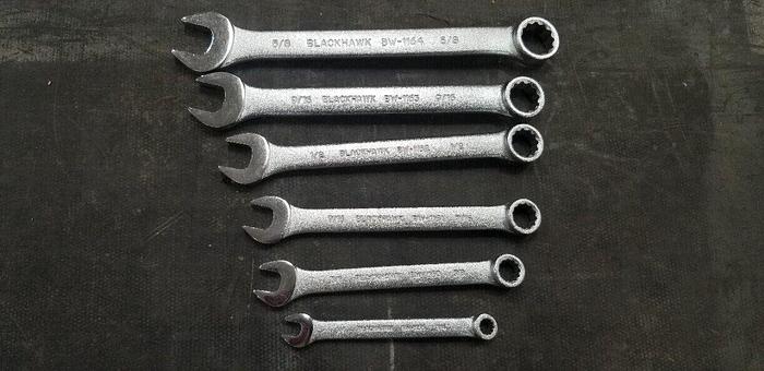 Blackhawk by Proto 6 piece SAE Combination Wrench Set USA New/Unused Set #13