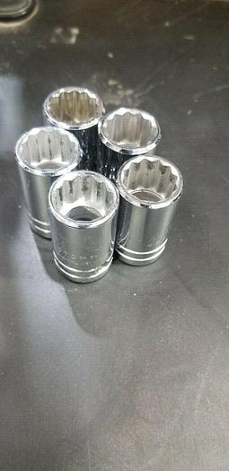 Used PROTO 1/2" Drive 19/32" Sockets Lot of 5 Made In USA!