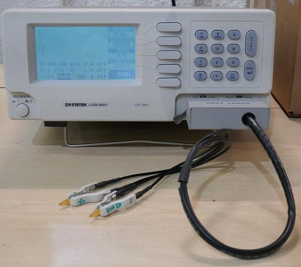 Used GW Instek LCR-821 LCR Meter w/ TEST LEADS&OPT 02 12Hz~200kHz