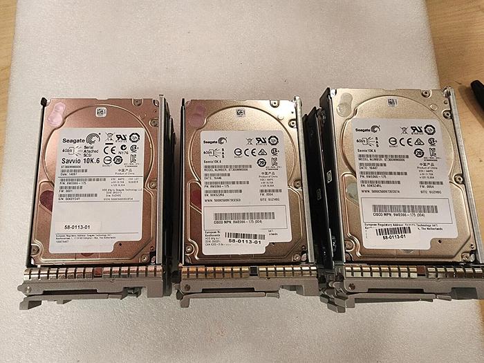 Used CISCO A03-D300GA2 300GB SAS 3.5" Drive Lot of 13