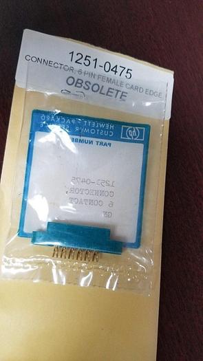 HP 1251-0475 6 PIN Female Card Edge Connector NEW!