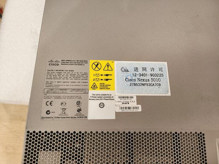 Used Cisco Nexus N5K-C5010P-BF V03