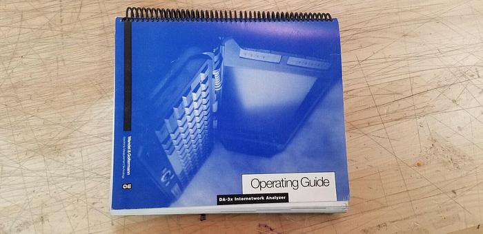 Used Wandel & Goltermann DA-3X Internetwork Analyzer Operating Guide #2