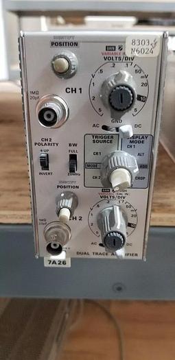 Used Tektronix 7A26 Dual Trace Amplifier Plug In Unit #1