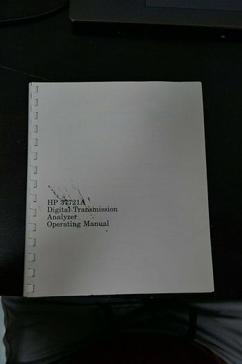 Used HP 37721A Digital Transmission Analyzer Operating Manual