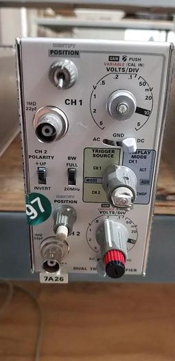 Used Tektronix 7A26 Dual Trace Amplifier Plug In Unit #3