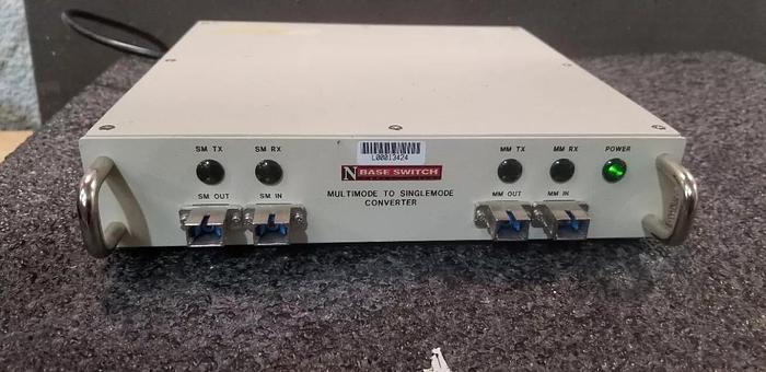 Used N Base Switch Communications MM-SM Fiber Converter Unit #1