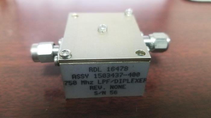 Used RDL 750MHz LPF/DIPLEXER