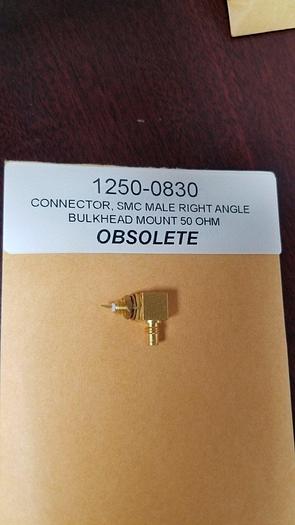 HP 1250-0830 SMC Male Right Angle Bulkhead Mount 50 Ohm Connector NEW!