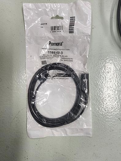Pomona 1166-60-0 Alligator Clip to Banana Plug 60 inch Cable NEW!