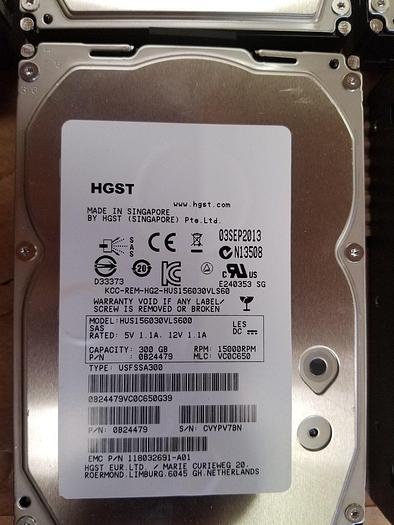 Used Hitachi/HGST HUS156030VLS600 300GB 15K Drives Lot of 20