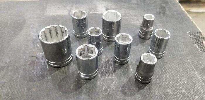 Used PROTO 1/2" SAE Socket Set #23 Made In USA