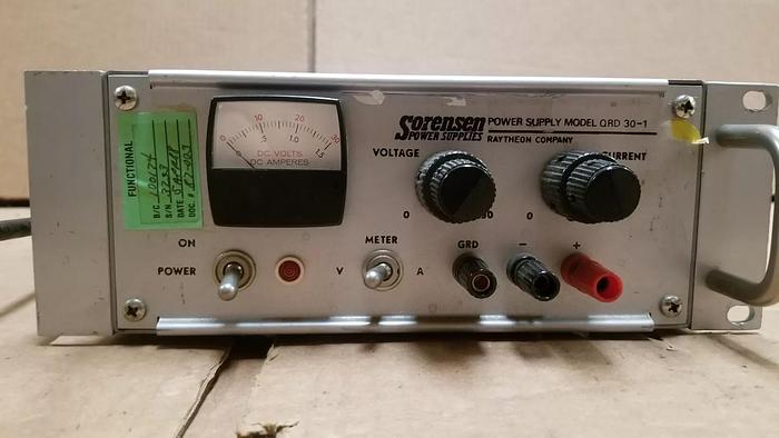 Used Sorensen QRD30-1 DC Power Supply Needs New Power Cord