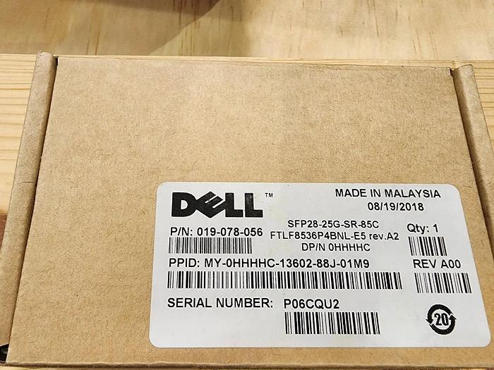 Used DELL 019-078-056 SFP-25G-SR-85C NEW!