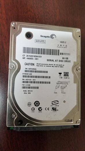 Used Seagate ST980814AS 80GB 2.5" SATA Drive