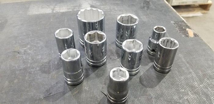 Used PROTO 1/2" SAE Socket Set #22 Made In USA