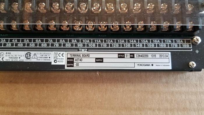 Used YOKOGAWA AET4D Terminal Board GOOD!