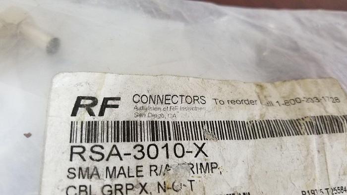 RFI RSA-3010-X SMA MAle Right Angle Crimp Connector NEW!