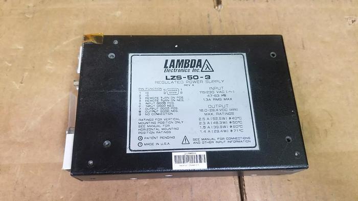 Used Lambda LZS-50-3 Regulated Power Supply