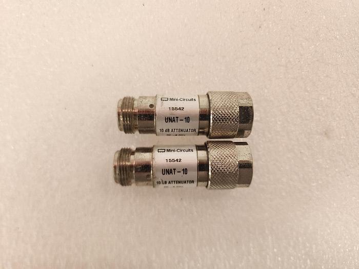 Used Mini-Circuits UNAT-10 10dB Attenuator DC-6GHz 50 Ohm Lot of 2