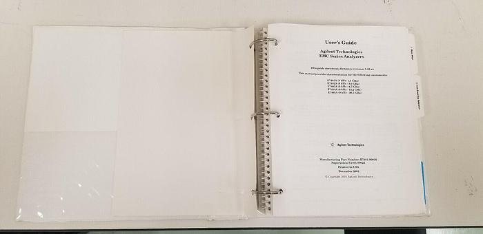 Used Agilent EMC Series Analyzers User's Guide