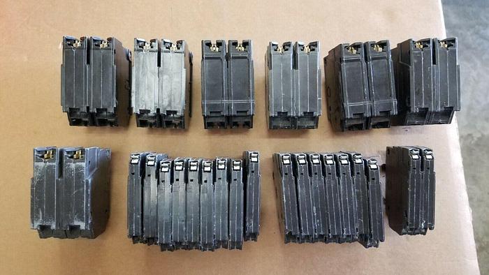 Used GE Circuit Breakers Lot of 24 Pieces Good Units!!